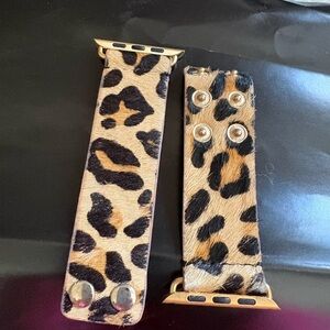 COW HIDE hair Leopard Print Watch Band